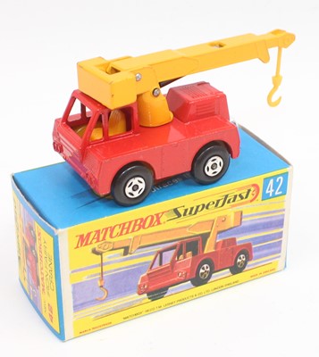 Lot 1223 - A No.42 Iron Fairy crane truck in red with a...