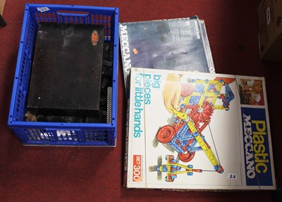 Lot 194 - A boxed plastic Meccano set 300; together with...