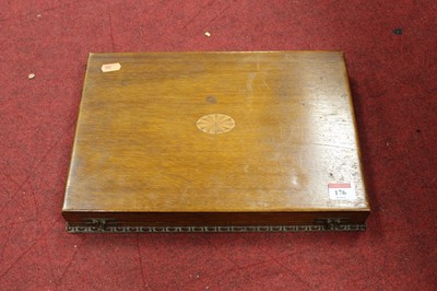 Lot 176 - An early 20th century oak cased six-place...