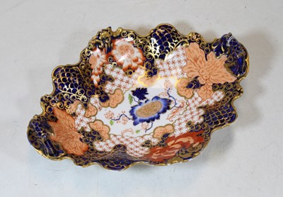 Lot 224 - A Royal Crown Derby dish of shaped oval form...