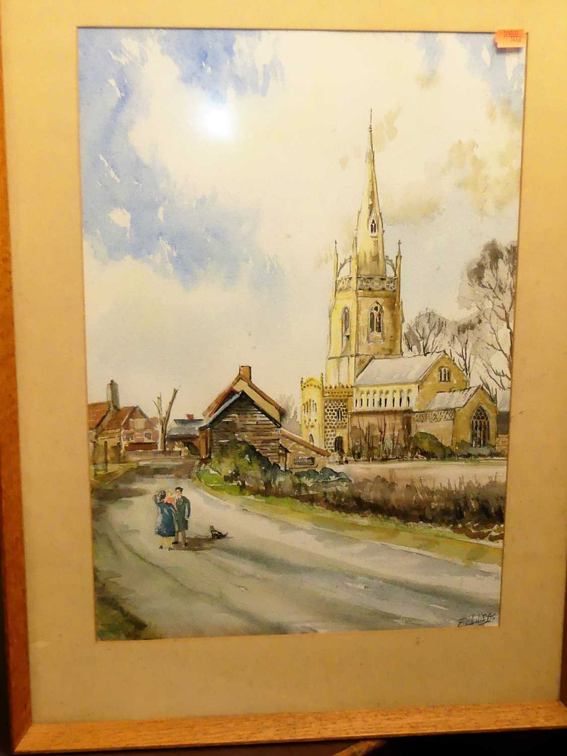 Lot 1067 - Brian Cecil Lilley (1936-2020) - Village scene...