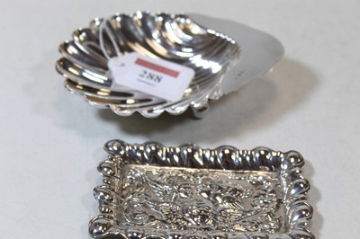 Lot 288 - An Edwardian silver pin tray, of shaped...