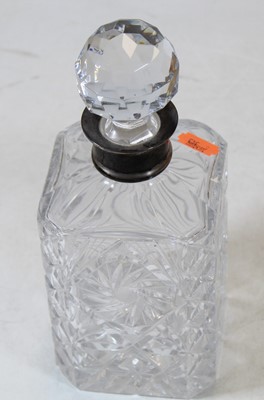 Lot 293 - A 20th century cut glass decanter and stopper,...