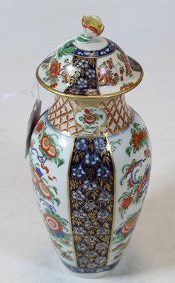Lot 268 - A First Period Worcester vase and cover, the...