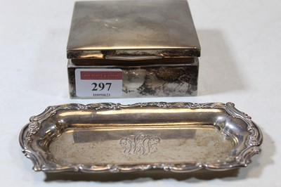 Lot 297 - An early 20th century sterling silver pin dish,...