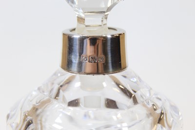 Lot 285 - A 20th century cut glass pedestal scent bottle...