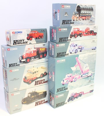 Lot 2018 - A large group of 9 Corgi Classic Heavy Haulage,...