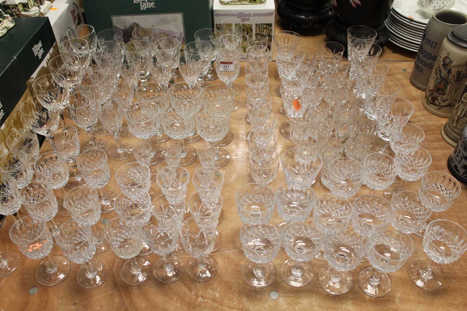Lot 117 - A collection of crystal drinking glasses, to...
