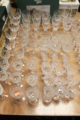 Lot 117 - A collection of crystal drinking glasses, to...