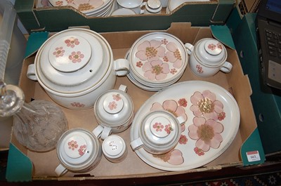 Lot 661 - A Denby stoneware floral decorated part dinner...
