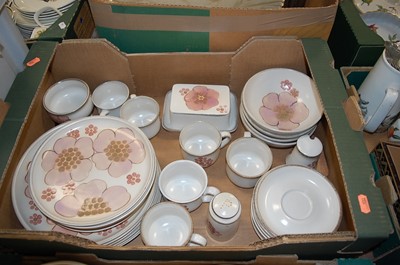 Lot 661 - A Denby stoneware floral decorated part dinner...