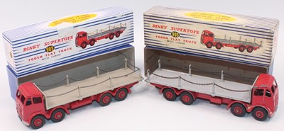 Lot 1855 - A group of two Dinky 905 Foden Flat trucks...