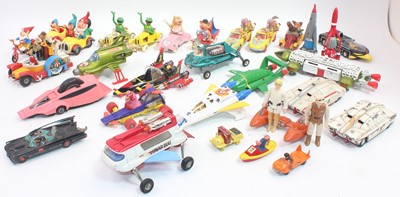 Lot 1129 - A group of play-worn Corgi and Dinky T.V...