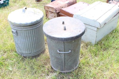 Lot 107 - Qty Galvanised Dustbins