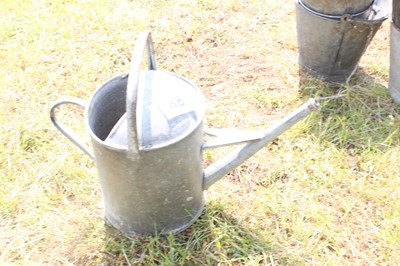 Lot 88 - Qty Galvanised Watering Cans