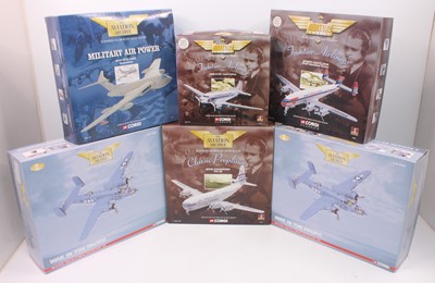 Lot 676 - Six various boxed mixed scale Corgi Aviation...