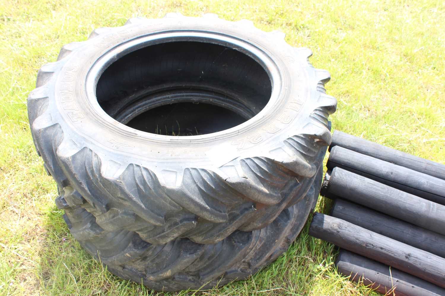 Lot 552 - Pair Tractor Tyres - Size 11.2 x 24