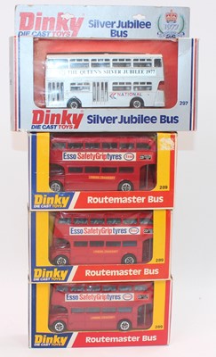 Lot 1442 - A group of 4 Boxed Dinky buses as follows: 3x...