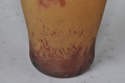 Lot 79 - A 1930s Daum of Nancy glass cameo vase, of...