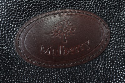 Lot 189 - A Mulberry Scotchgrain black leather clipped...