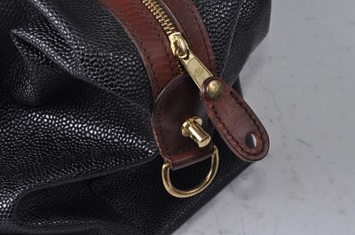 Lot 189 - A Mulberry Scotchgrain black leather clipped...