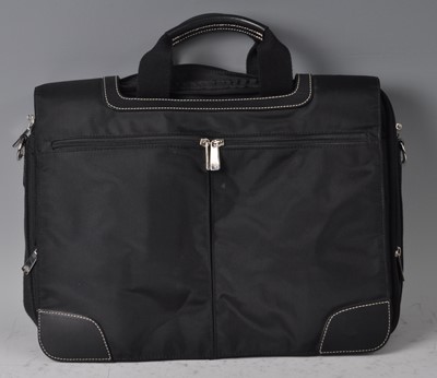 Lot 190 - A Mulberry Henry laptop bag, black canvas with...