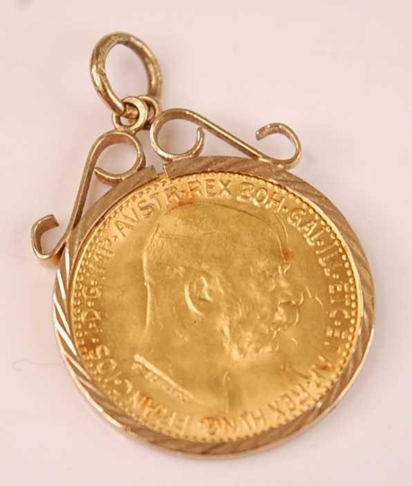 Lot 2076 - Austria, 1912 gold 10 Corona (re-strike),...