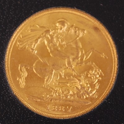 Lot 2037 - Great Britain, 1887 gold full sovereign,...