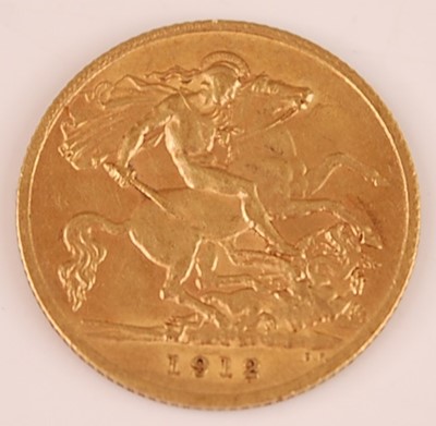 Lot 2062 - Great Britain, 1912 gold half sovereign,...