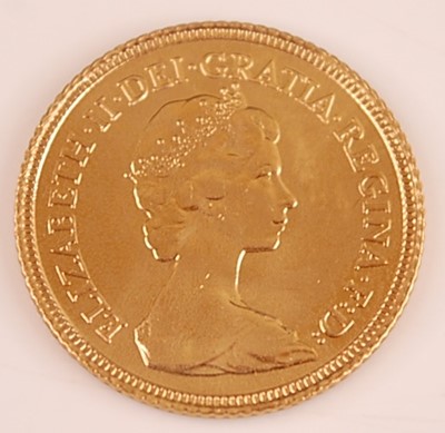 Lot 2063 - Great Britain, 1982 gold half sovereign,...