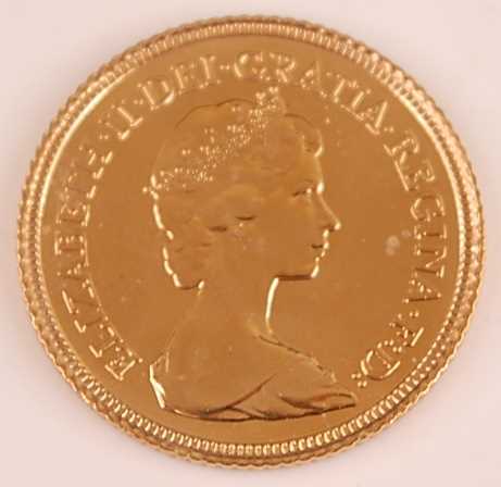 Lot 2067 - Great Britain, 1982 gold half sovereign,...