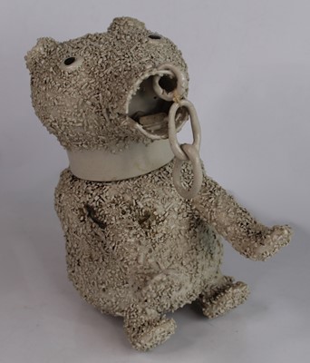 Lot 1013 - A George III salt-glazed white stoneware 'Bear-...