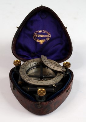 Lot 1196 - A late 19th century steel cased equinoctial...