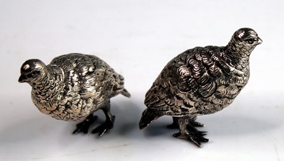 Lot 1040 - A pair of Victorian novelty silver salt and...