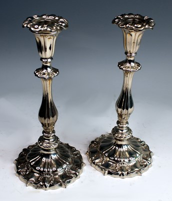 Lot 1038 - A pair of early Victorian silver table...