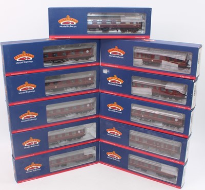 Lot 518 - Eleven various boxed Bachmann LMS maroon...