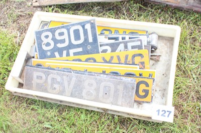 Lot 127 - Number plates