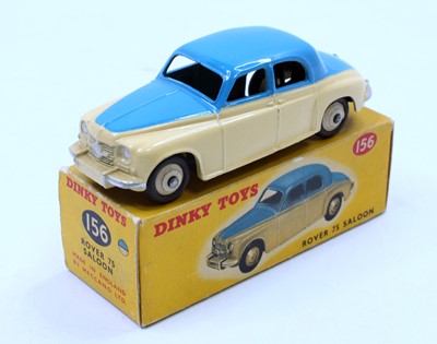 Lot 1465 - Dinky Toys, 156 Rover 75 saloon, cream lower...