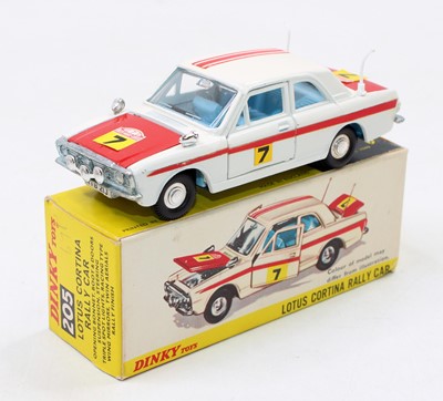 Lot 1501 - Dinky Toys No. 205 Lotus Cortina rally car,...