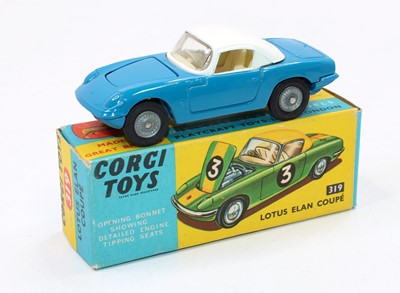 Lot 1144 - Corgi Toys No. 319 Lotus Elan Coupe comprising...