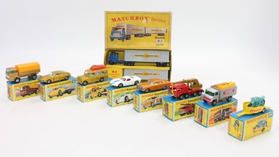 Lot 1248 - A small group of 9 boxed Matchbox models,...