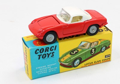 Lot 1145 - Corgi Toys No. 319 Lotus Elan Coupe comprising...