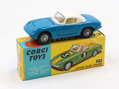 Lot 1153 - Corgi Toys No. 319 Lotus Elan Coupe comprising...