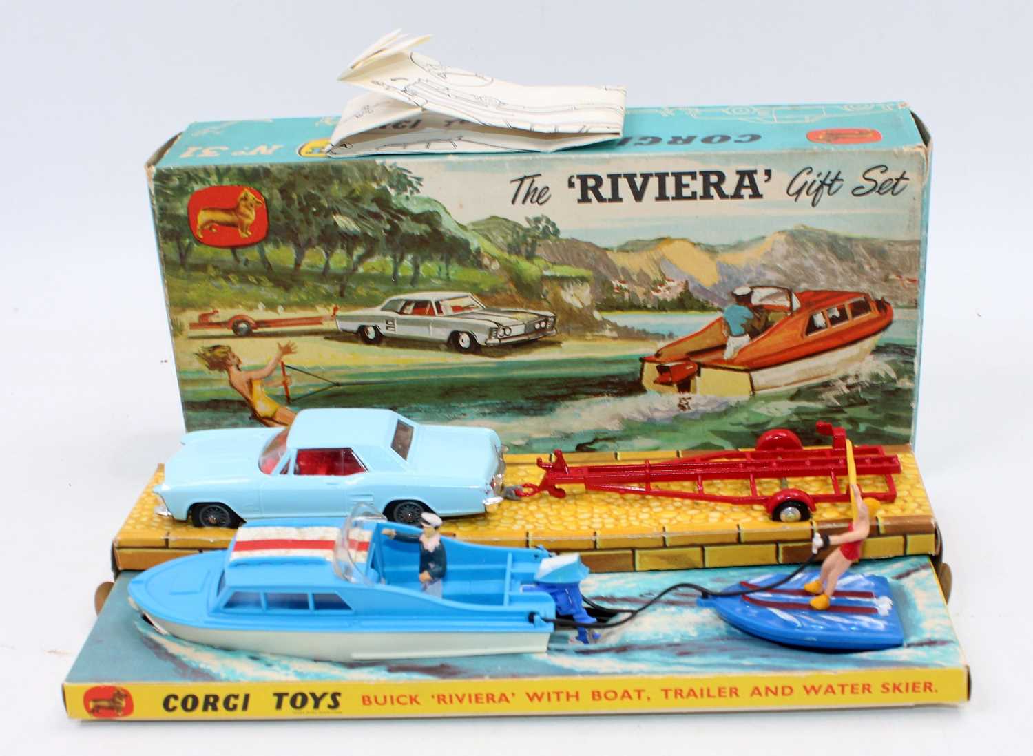 Lot 1180 - Corgi Toys, Gift Set 31, Buick Riviera boat...
