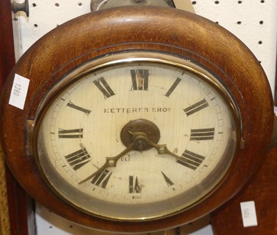Lot 1138 - A Victorian mahogany circular postman's alarm...
