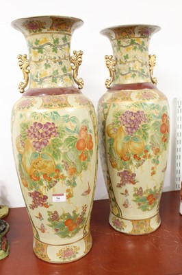 Lot 56 - A pair of reproduction Chinese vases, the...