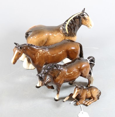 Lot 58 - A Beswick model of a horse, brown gloss finish,...