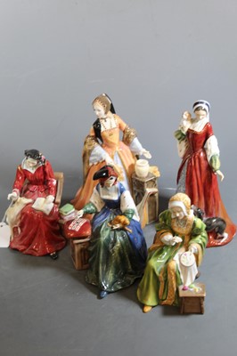 Lot 72 - A collection of five Royal Doulton figurines...