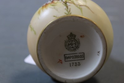 Lot 241 - A Royal Worcester blush ivory vase, the flared...