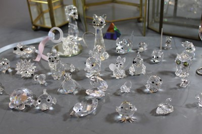 Lot 250 - A collection of Swarovski miniature crystal...
